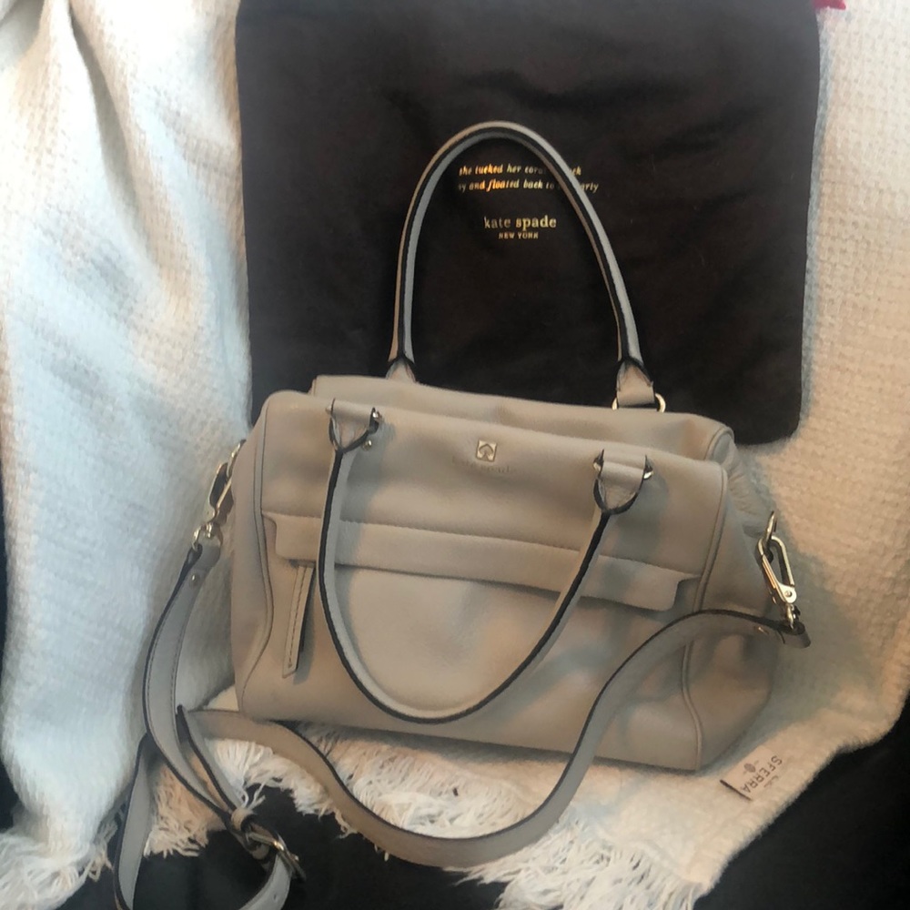 Grey kate spade handbag